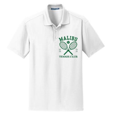 Malibu California Preppy Tennis Club Green Dry Zone Grid Polo