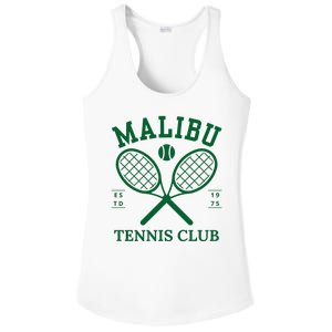 Malibu California Preppy Tennis Club Green Ladies PosiCharge Competitor Racerback Tank