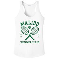 Malibu California Preppy Tennis Club Green Ladies PosiCharge Competitor Racerback Tank