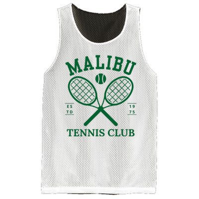 Malibu California Preppy Tennis Club Green Mesh Reversible Basketball Jersey Tank