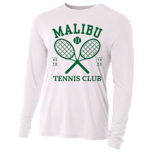 Malibu California Preppy Tennis Club Green Cooling Performance Long Sleeve Crew