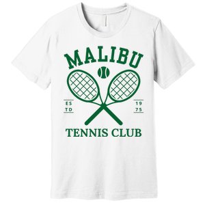 Malibu California Preppy Tennis Club Green Premium T-Shirt