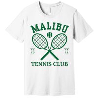 Malibu California Preppy Tennis Club Green Premium T-Shirt