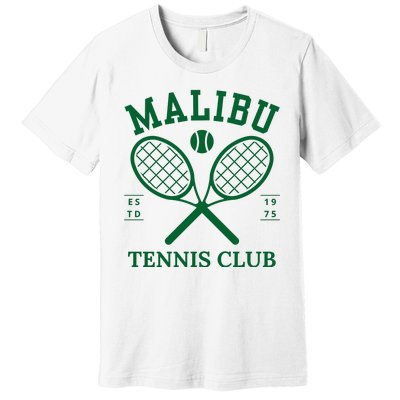 Malibu California Preppy Tennis Club Green Premium T-Shirt