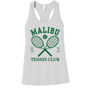 Malibu California Preppy Tennis Club Green Women's Racerback Tank