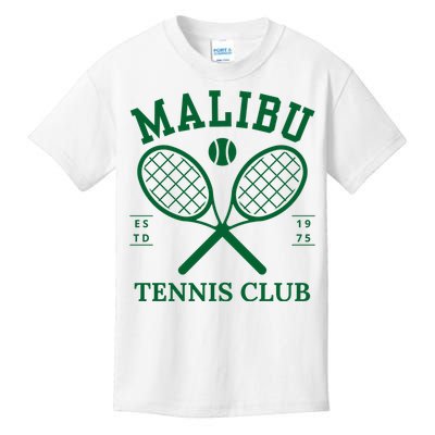 Malibu California Preppy Tennis Club Green Kids T-Shirt