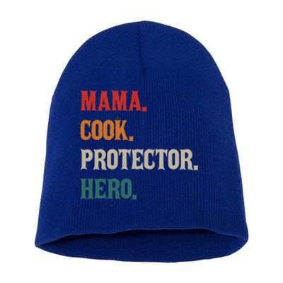 Mama Cook Protector Hero Mom Mama Chef Cooker Profession Gift Short Acrylic Beanie