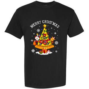 merry crustmas pizza christmas tree xmas Garment-Dyed Heavyweight T-Shirt