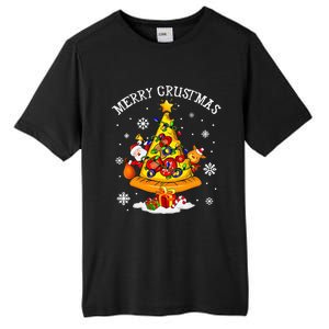 merry crustmas pizza christmas tree xmas Tall Fusion ChromaSoft Performance T-Shirt