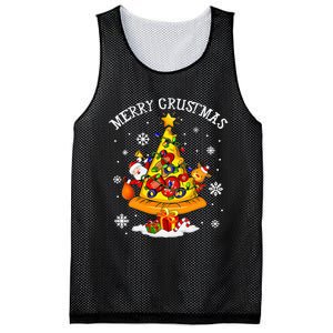 merry crustmas pizza christmas tree xmas Mesh Reversible Basketball Jersey Tank