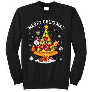 merry crustmas pizza christmas tree xmas Tall Sweatshirt