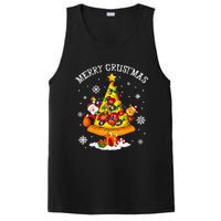 merry crustmas pizza christmas tree xmas PosiCharge Competitor Tank