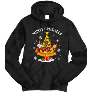 merry crustmas pizza christmas tree xmas Tie Dye Hoodie