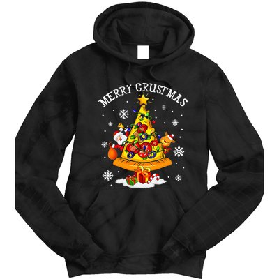 merry crustmas pizza christmas tree xmas Tie Dye Hoodie