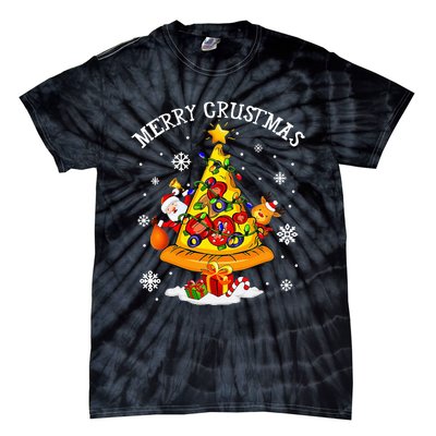 merry crustmas pizza christmas tree xmas Tie-Dye T-Shirt