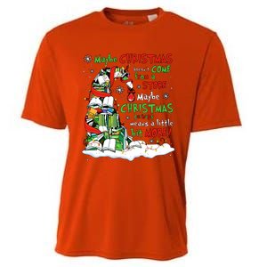 Maybe Christmas Perhaps Means Little Bit More Teacher Gift Cooling Performance Crew T-Shirt