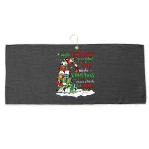 Maybe Christmas Perhaps Means Little Bit More Teacher Gift Large Microfiber Waffle Golf Towel