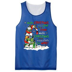 Maybe Christmas Perhaps Means Little Bit More Teacher Gift Mesh Reversible Basketball Jersey Tank