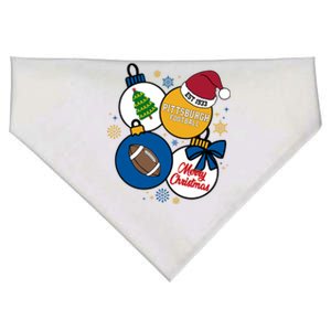 Merry Christmas Pittsburgh Football Est 1933 USA-Made Doggie Bandana