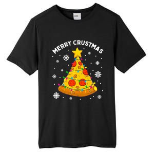 Merry Crustmas Pizza Christmas Tree Xmas Gifts Tall Fusion ChromaSoft Performance T-Shirt