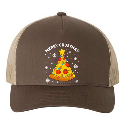 Merry Crustmas Pizza Christmas Tree Xmas Gifts Yupoong Adult 5-Panel Trucker Hat