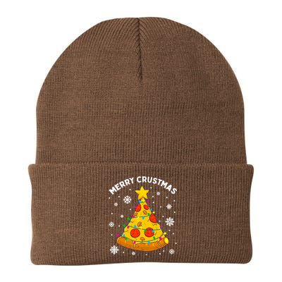 Merry Crustmas Pizza Christmas Tree Xmas Gifts Knit Cap Winter Beanie