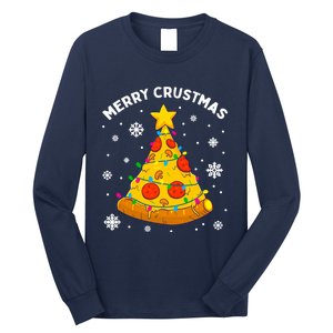 Merry Crustmas Pizza Christmas Tree Xmas Gifts Long Sleeve Shirt