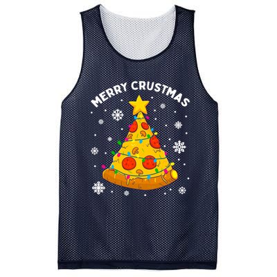 Merry Crustmas Pizza Christmas Tree Xmas Gifts Mesh Reversible Basketball Jersey Tank