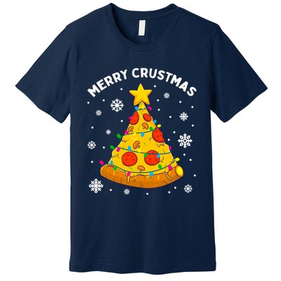 Merry Crustmas Pizza Christmas Tree Xmas Gifts Premium T-Shirt