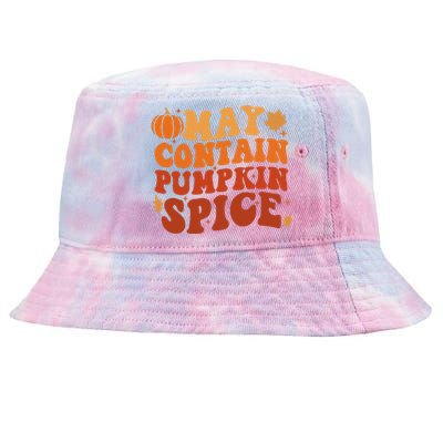 May Contain Pumpkin Spice Thanksgiving Funny Autmn Festival Tie-Dyed Bucket Hat