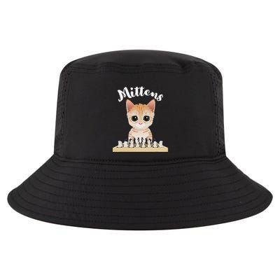 Mittens Cat Playing Chess Game Mittens Cool Comfort Performance Bucket Hat