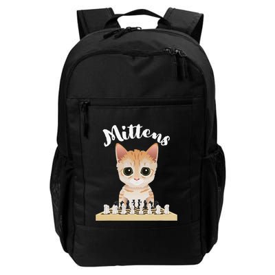 Mittens Cat Playing Chess Game Mittens Daily Commute Backpack