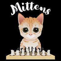Mittens Cat Playing Chess Game Mittens Drawstring Bag