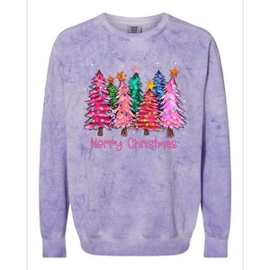 Merry Christmas Pin.K Christmas Tree Pin.K Christmas Costume Colorblast Crewneck Sweatshirt