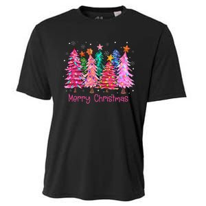 Merry Christmas Pin.K Christmas Tree Pin.K Christmas Costume Cooling Performance Crew T-Shirt