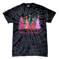 Merry Christmas Pin.K Christmas Tree Pin.K Christmas Costume Tie-Dye T-Shirt