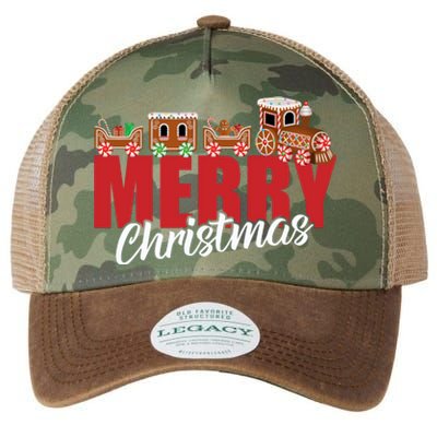 Merry Christmas Pajama Cookie Train Gingerbread Candy Cane Legacy Tie Dye Trucker Hat