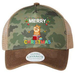 Merry Christmas Pomeranian Dog Lovers Xmas Holiday Party Gift Legacy Tie Dye Trucker Hat