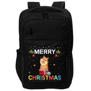 Merry Christmas Pomeranian Dog Lovers Xmas Holiday Party Gift Impact Tech Backpack