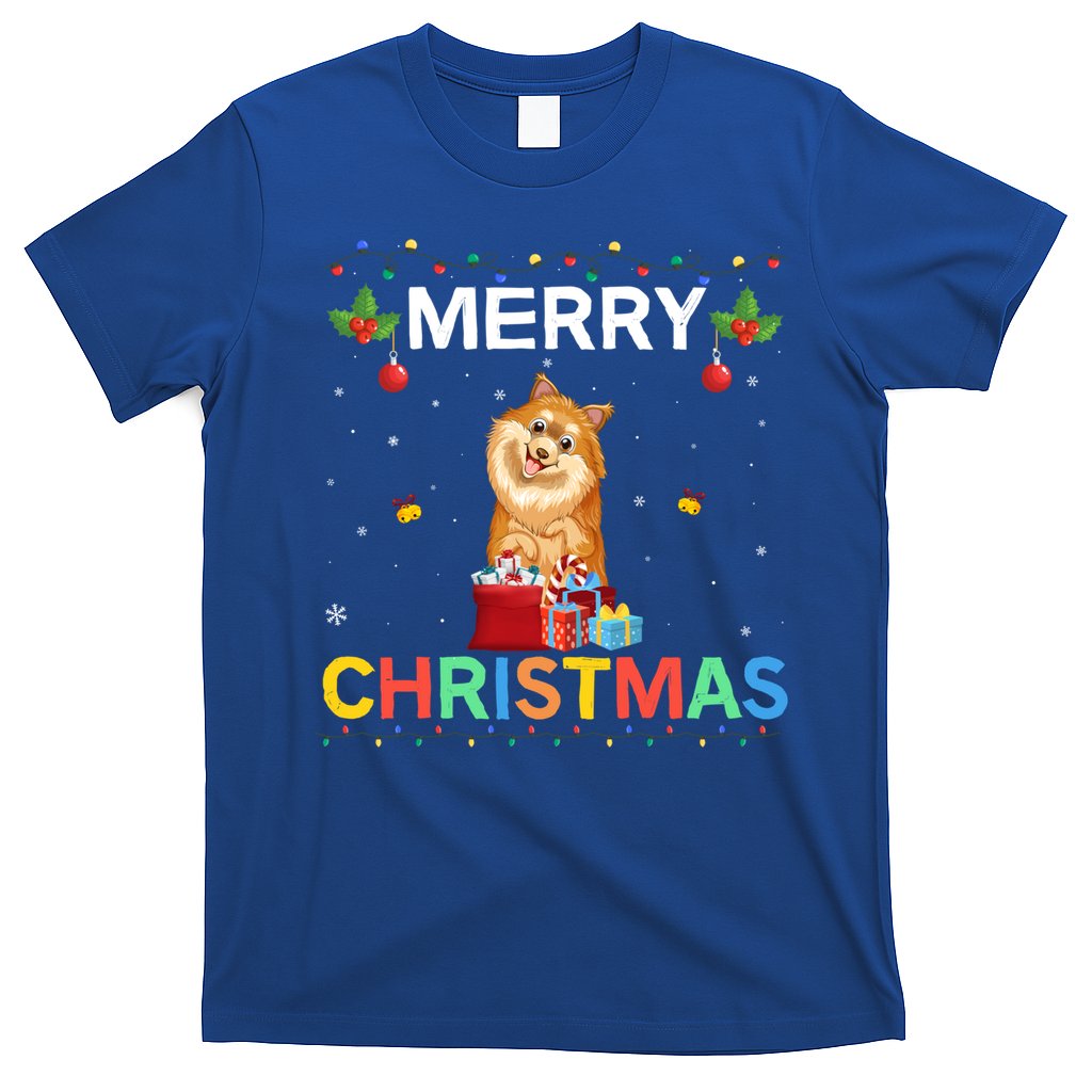 Merry Christmas Pomeranian Dog Lovers Xmas Holiday Party Gift T-Shirt