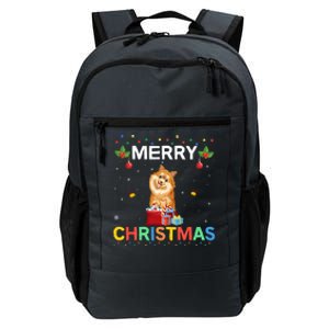 Merry Christmas Pomeranian Dog Lovers Xmas Holiday Party Gift Daily Commute Backpack