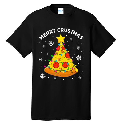 Merry Crustmas Pizza Christmas Tree Xmas Gifts Tall T-Shirt