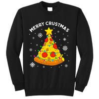 Merry Crustmas Pizza Christmas Tree Xmas Gifts Tall Sweatshirt