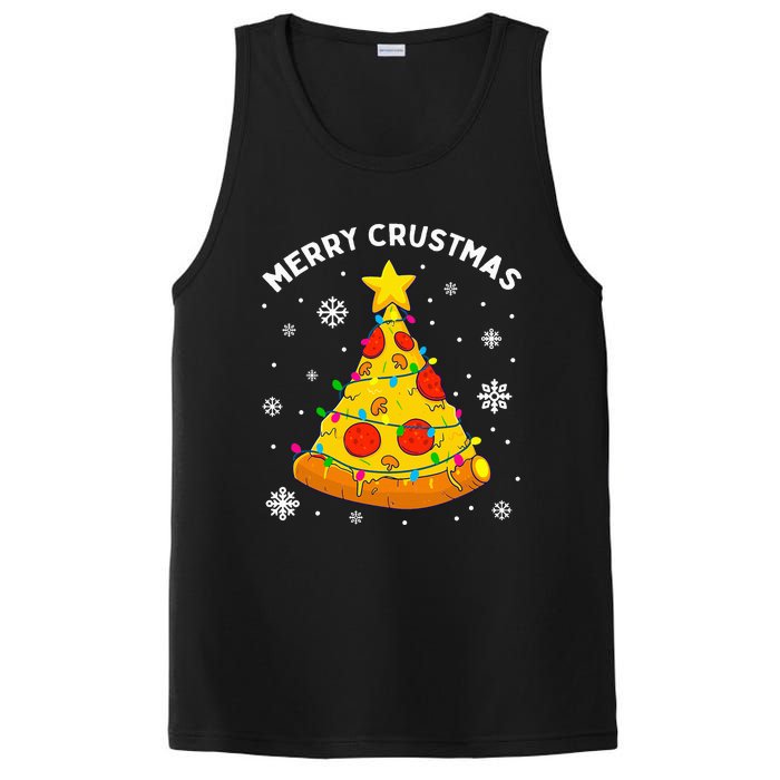 Merry Crustmas Pizza Christmas Tree Xmas Gifts PosiCharge Competitor Tank