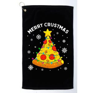 Merry Crustmas Pizza Christmas Tree Xmas Gifts Platinum Collection Golf Towel