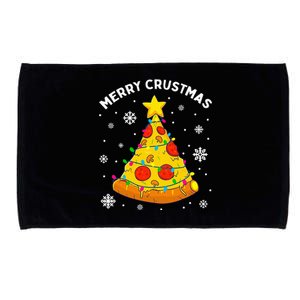 Merry Crustmas Pizza Christmas Tree Xmas Gifts Microfiber Hand Towel