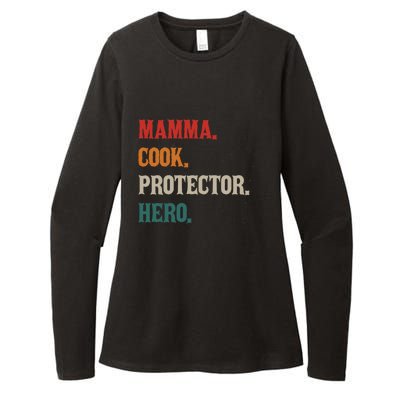 Mamma Cook Protector Hero Mom Mama Chef Cooker Profession Gift Womens CVC Long Sleeve Shirt