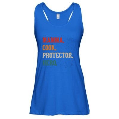 Mamma Cook Protector Hero Mom Mama Chef Cooker Profession Gift Ladies Essential Flowy Tank