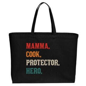 Mamma Cook Protector Hero Mom Mama Chef Cooker Profession Gift Cotton Canvas Jumbo Tote