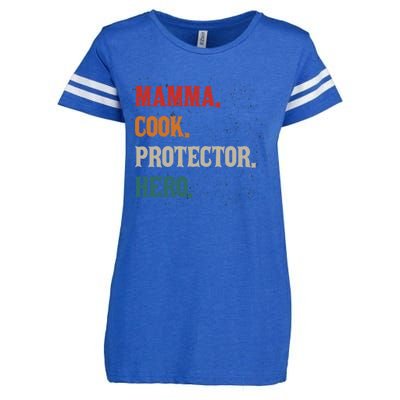 Mamma Cook Protector Hero Mom Mama Chef Cooker Profession Gift Enza Ladies Jersey Football T-Shirt